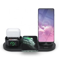 2020 Trending Product 6 In 1 10W Micro USB Qi Wireless Phone Dock Charging Station