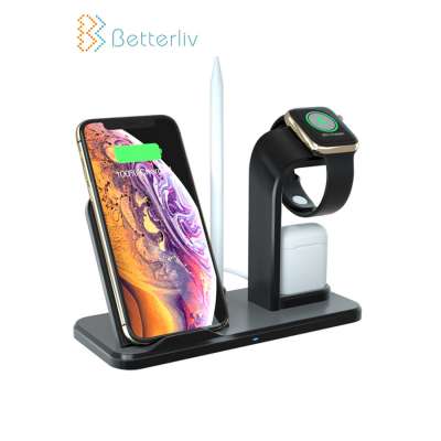 Trending Product 3 In 1 Qi Charging Stand Wireless Charging Station Dock