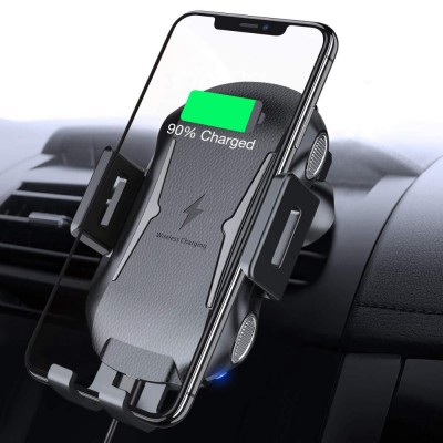 Amazon top seller automatic clamping car mount wireless phone charger