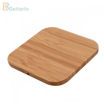 Factory Price High Quality 2 in 1 QI Wood Bamboo Wireless Charger Mouse Pad for iPhone 8 8 Plus X Charger Pad