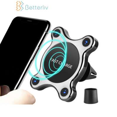 Qi wireless charger air vent mount magnetic holder cell phone fast charger for samsung S8