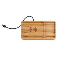 2020 Popular Design QC3.0 Bamboo Wireless Charger Wood Wireless Charging Transmitter Station