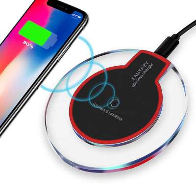 Small Custom Fantasy Universal 10W Round Portable Fast Mobile Charging Pad Long Distance Phone Qi Wireless Charger