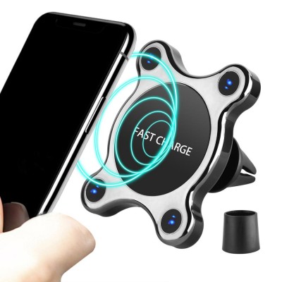 Portable magnetic phone car mount wireless fast charger for samsung galaxy s6 edge