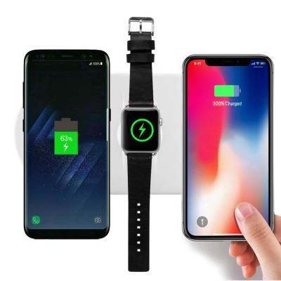 2018 new inventions 3 coil wireless charger for apple watch and iphone X