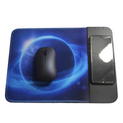 Best Selling Cheap Qi Fast Wireless Charger Mouse Pad Mouse Mat Mise Pad Phone Holder Stand