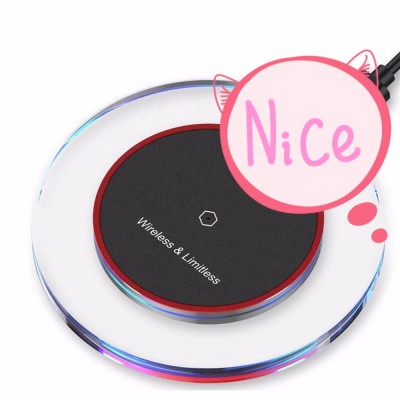 Round Fantasy Qi Crystal Wireless Fast Charger Charging Round Pad for Android Smart Phone