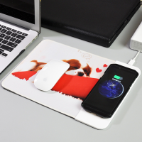 2020 hot selling 5w wireless mousepad charging pad with pu leather material mousepad wireless charger