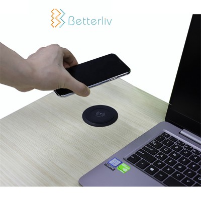 Magnet phone holder desktop embedded large wireless charger under desk table